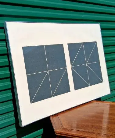 VINTAGE MODERN 70s MINIMALIST SIGNED PRINT - TAO TIEH SIGNED