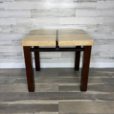 Faux Marble Top End Table