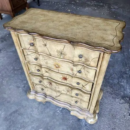 Floral Themed 5 Drawer Chest