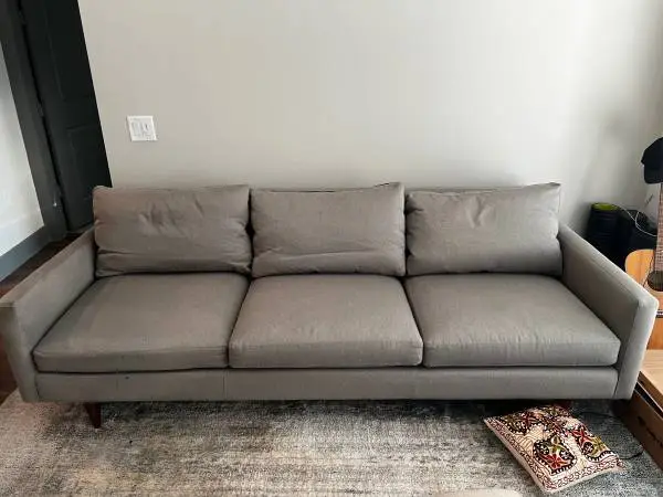 Jasper 96 Three-Cushion Sofa in Dawson Cement - Room and Board