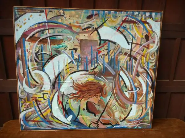 Music in the City Abstract 48 X 43H Keegan Artwork Painting