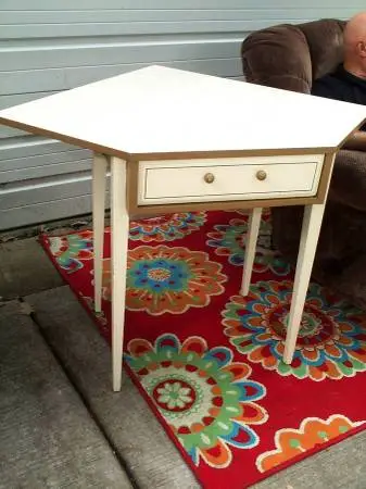 CORNER TABLE DESK VANITY Vintage BASIC WITZ Furniture MCM Antique