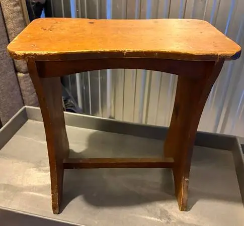 Rustic Handmade Wooden Pine Bench Seat 18 x 10 x 18