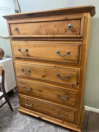 Large five drawer dresser/Tallboy