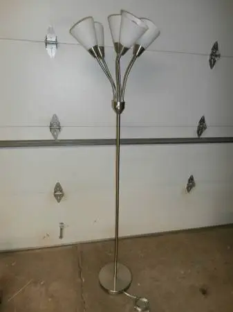 Hampton Bay 67 in. 5-Light Brushed Nickel Floor Lamp