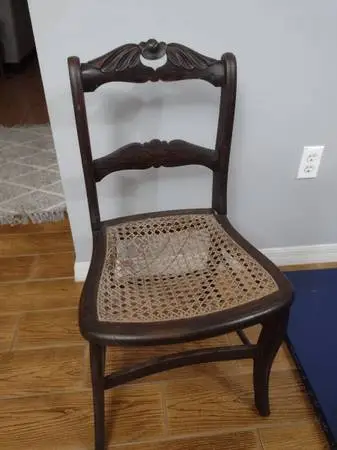 Vintage cane sitting chair