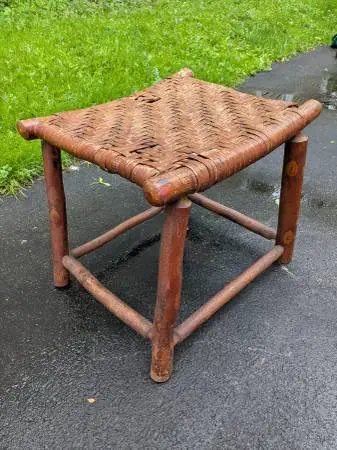 Old Hickory Footstool F374 Camp Antique Adirondack