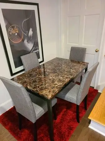 Small faux marble dining set