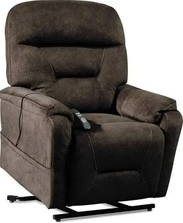 American Signature Hank Power Lift Heated Massage Recliner - Bark
