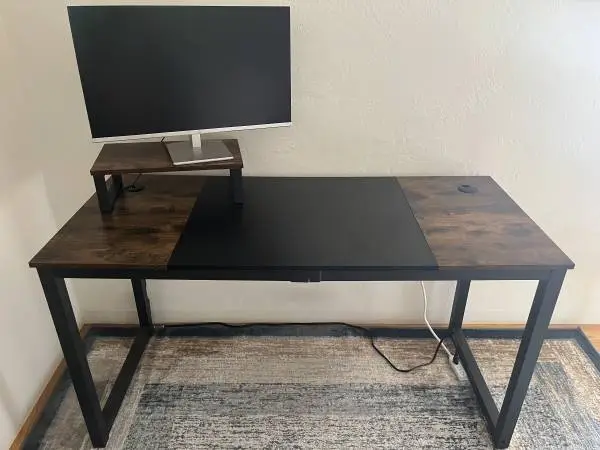 Home office furniture (Desk - Monitor - Chair - Bookshelf)