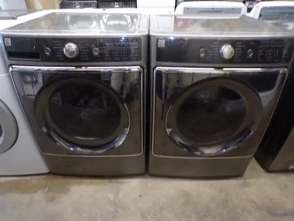 Stainless 5.0 cf Kenmore elite FRONT LOAD WASHER&DRYER