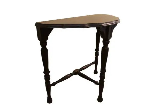 Genuine Wood Rustic Half Moon Entryway Table