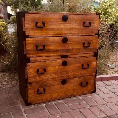 Antique Japanese Tansu stacking Chests (2)/Dresser/both functional