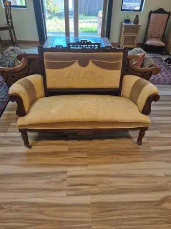 Victorian Eastlake Settee