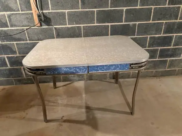 Retro Rectangular Formica Kitchen Table Mid Century Modern