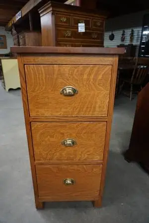 Large Oak File Cabinet