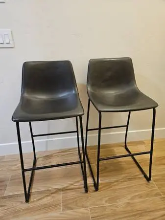 Chairs 2 Bar height really nice grayish brown color