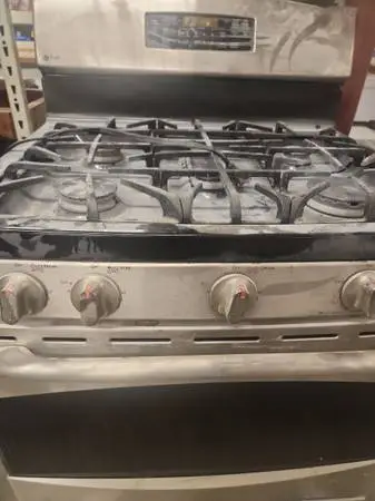 Dusty from home remodeling Gas stove