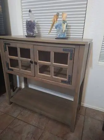 Wooden Cabinet with glass doors