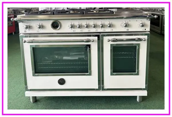 Bertazzoni Heritage 48 Free Standing Dual Fuel Range Ivory Gloss