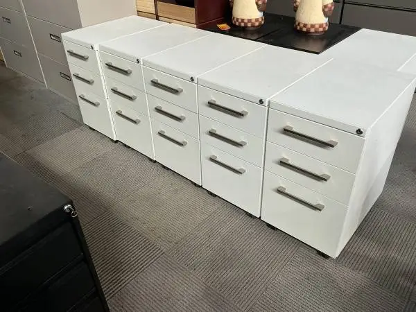 15Wx23Dx27H Mobile Box/Box/File Pedestal by Haworth in White