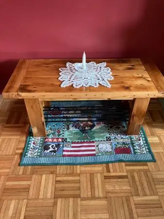 Custom made reclaimed wood coffee table