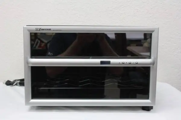 NEW EMERSON SILVER COLOR 8 BOTTLE TABLE-TOP WINE COOLER MODEL FR23SL1#