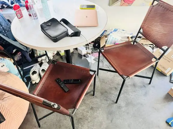 2024 Crate & Barrel Leather Chairs