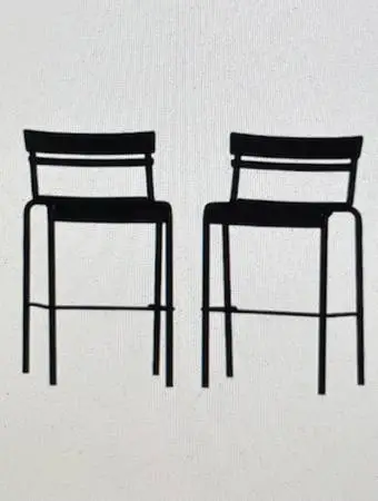 Flash Furniture Nash 30.25 in. Black Metal Outdoor Bar Stools 2-Pack