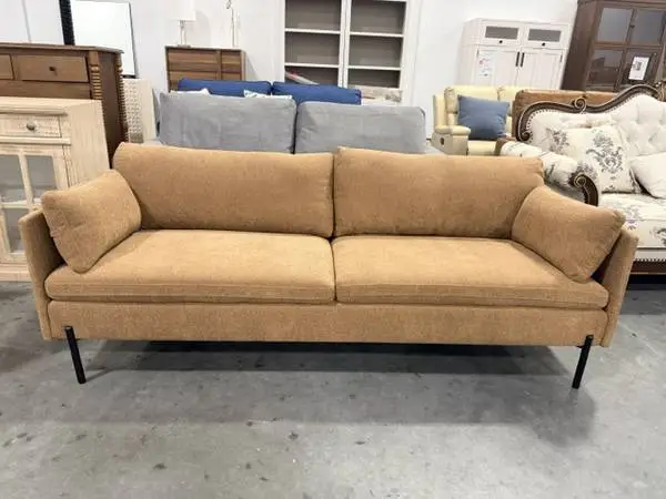 AllModern Moab Upholstered 81 Sofa Couch Elite Camel Brand New