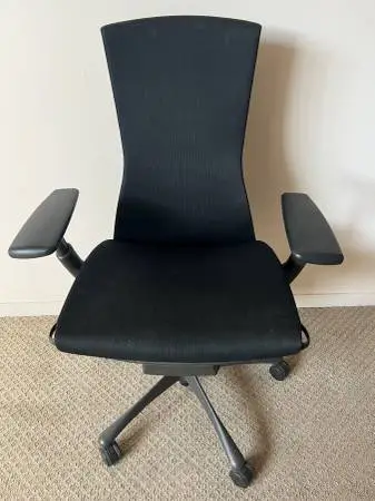 (17) Herman Miller Embody Work Chairs. Fully Adjustable Arms. Black
