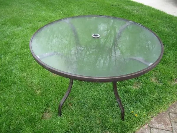 Glass Top Patio Table