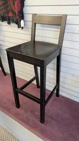 IKEA NORDVIKEN Black Counter-Height Bar Stool