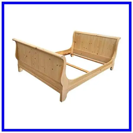 Queen Size Macys Pine Wood Sleigh Bed