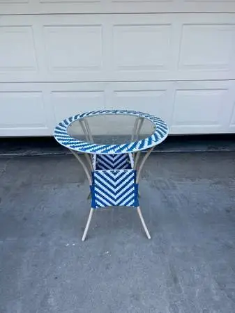 Round Wicker Outdoor Table