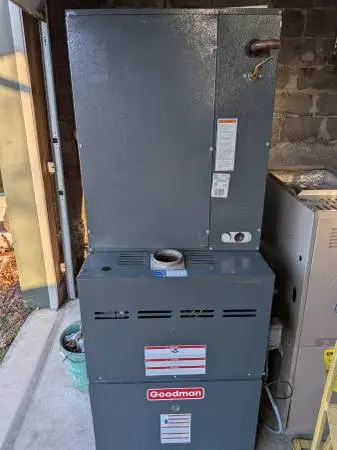 5 ton Goodman 3 pc gas furnace coil & condenser set