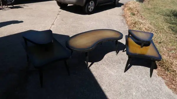 MID-CENTURY (3) PIECE SET COFFEE/END TABLES
