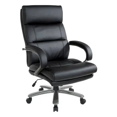 Black Leather Big and Tall Chair