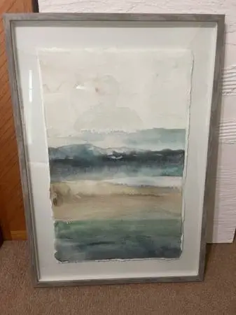 Large framed abstract Watercolor
