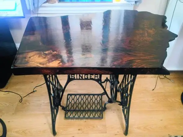 BURLED TIGER MAPLE TABLE