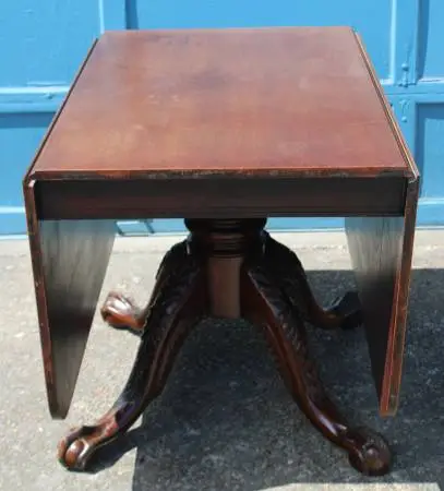 Vintage Drop Leaf Dining Table w/ Claw foot legs