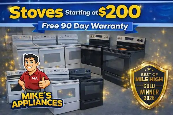 ***Stoves, Ranges from $200 and up!! Free warranty appliances