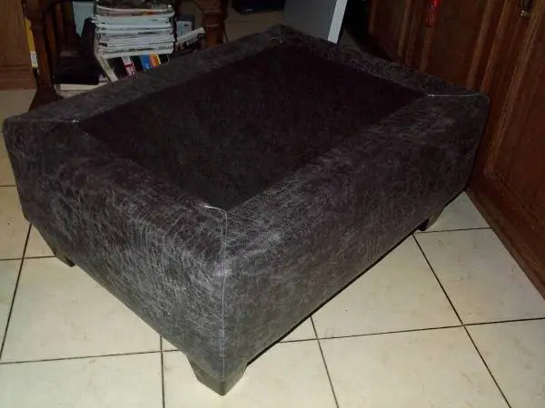 OTTOMAN Gray Modern Foot Rest Bench Living Room Furniture