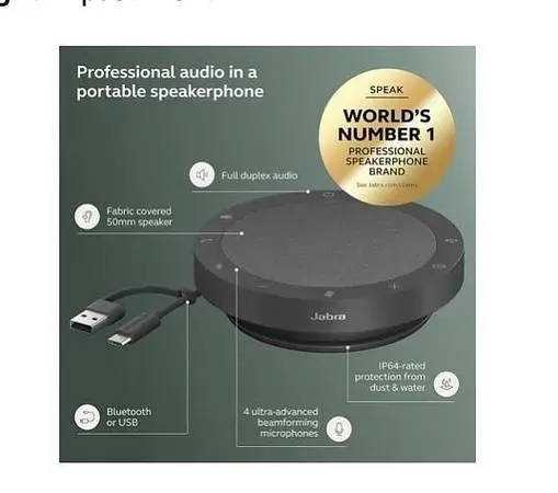 New Jabra Speak2 55 Prof Portable Speakerphone