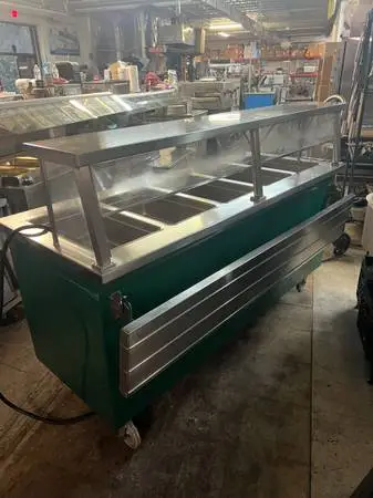 5 Well Green Steam Table for sale