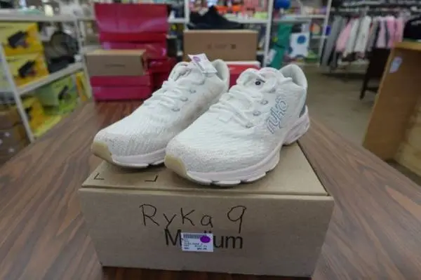 Ryka Devotion X Walking Sneakers In White/Pink – Women’s 9