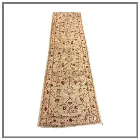 2ft 8in × 9ft 6in Pakistani Afghan Oushak Runner Rug
