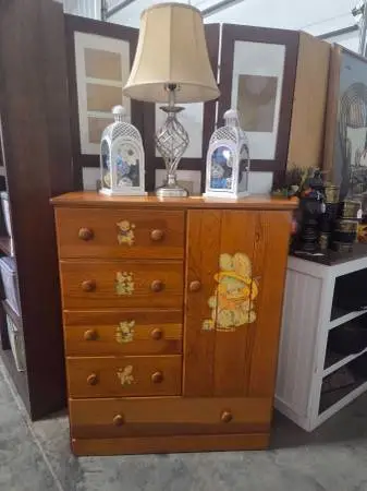 Vintage Childs Armoire Chest