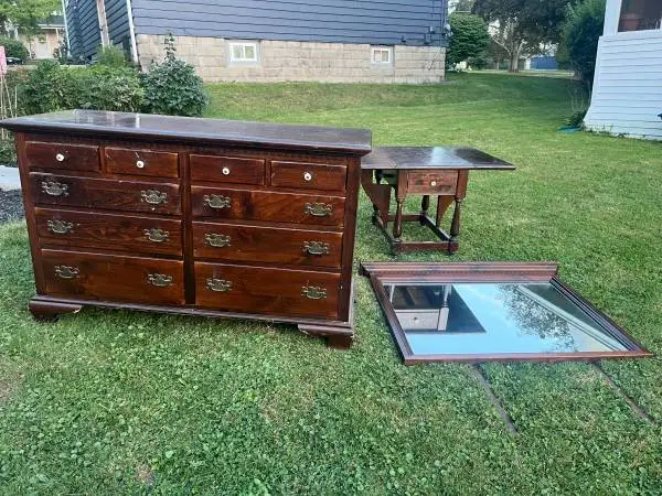 Vintage Ethan Allen Dresser and Nightstand
