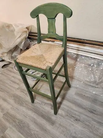 Nice Wicker Seat solid wooden bar stool